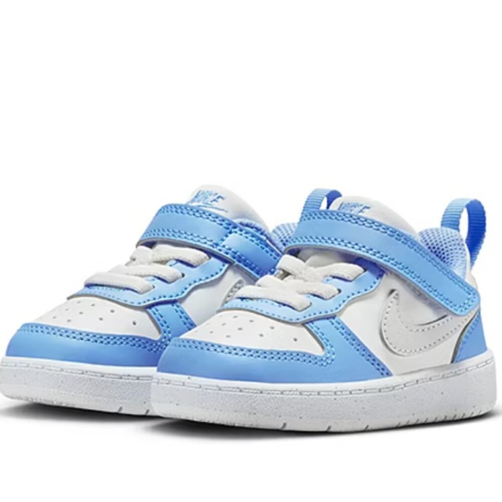 Nike Court Borough Low Toddler Boys Sneakers White Cobalt Grey Size 4c